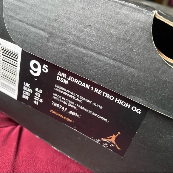 Nike Jordan 1 Retro High OG DSM Obsidian Blue White size 9.5 - Picture 5 of 5